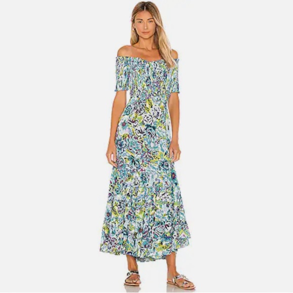 Poupette St. Barth Soledad Off Shoulder Dress Size Small - Picture 1 of 5